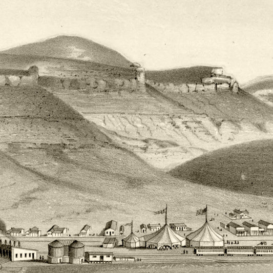 Vintage Map of Green River, Wyoming, 1875