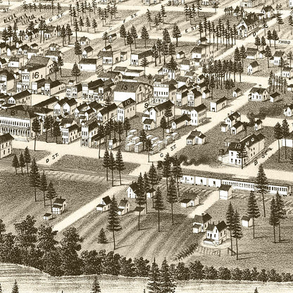 Vintage Map of Cheney, Washington, 1884