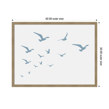 Seagulls White Background by Jolly and Dash Framed Wall Art Print