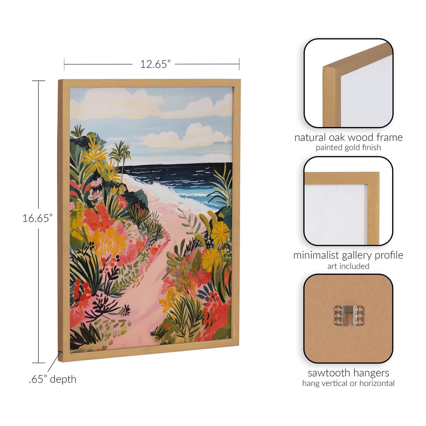 Tropical Ocean Path Coastal Framed Wall Art