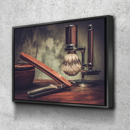 Barber Shop Vintage Tools Canvas Wall Art