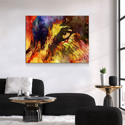 Eye Of The Wolf Canvas Wall Art, Wolf Wall Decor