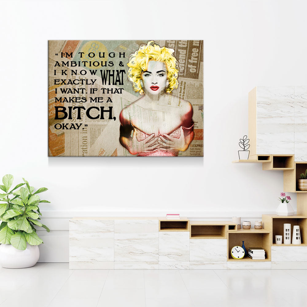 Tough, Ambitious & Know Exactly What I Want Canvas Wall Art
