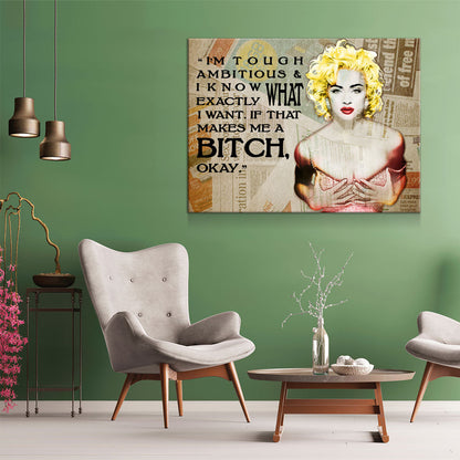 Tough, Ambitious & Know Exactly What I Want Canvas Wall Art