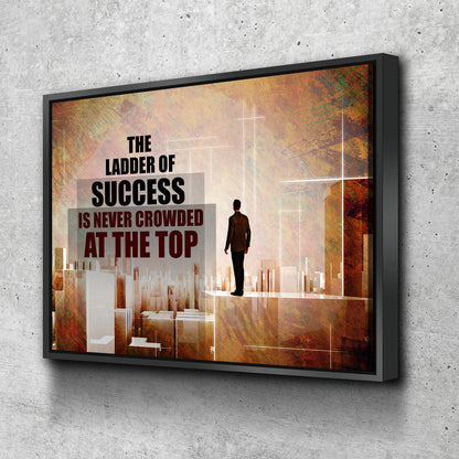Ladder of success motivational quote canvas wall art