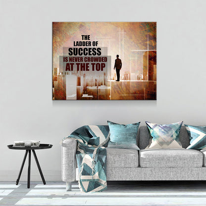 The Ladder Of Success Canvas Wall Art, Motivational Decor