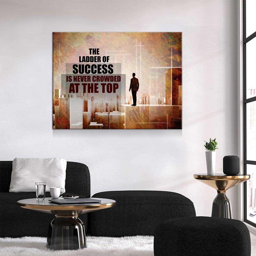 The Ladder Of Success Canvas Wall Art, Motivational Decor