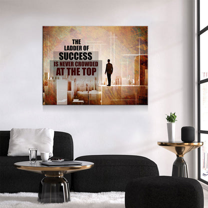 The Ladder Of Success Canvas Wall Art, Motivational Decor