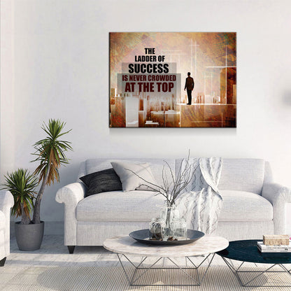 The Ladder Of Success Canvas Wall Art, Motivational Decor