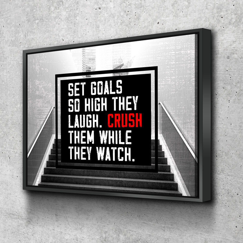 Set Goals So High Motivational Canvas Wall Art