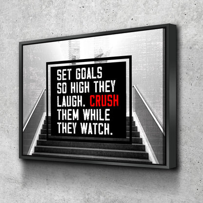 Set Goals So High Motivational Canvas Wall Art