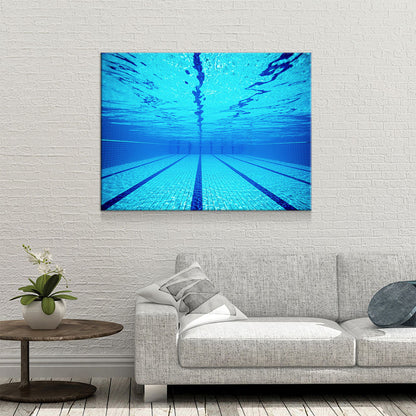 Swimming Pool Underwater Swim Team Canvas Wall Art