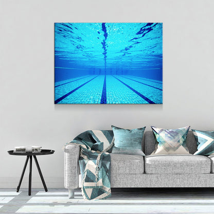 Swimming Pool Underwater Swim Team Canvas Wall Art