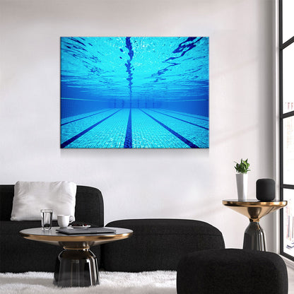 Swimming Pool Underwater Swim Team Canvas Wall Art