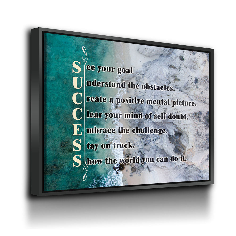 Success Motivational Canvas Wall Art