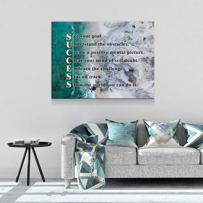 Success Motivational Canvas Wall Art