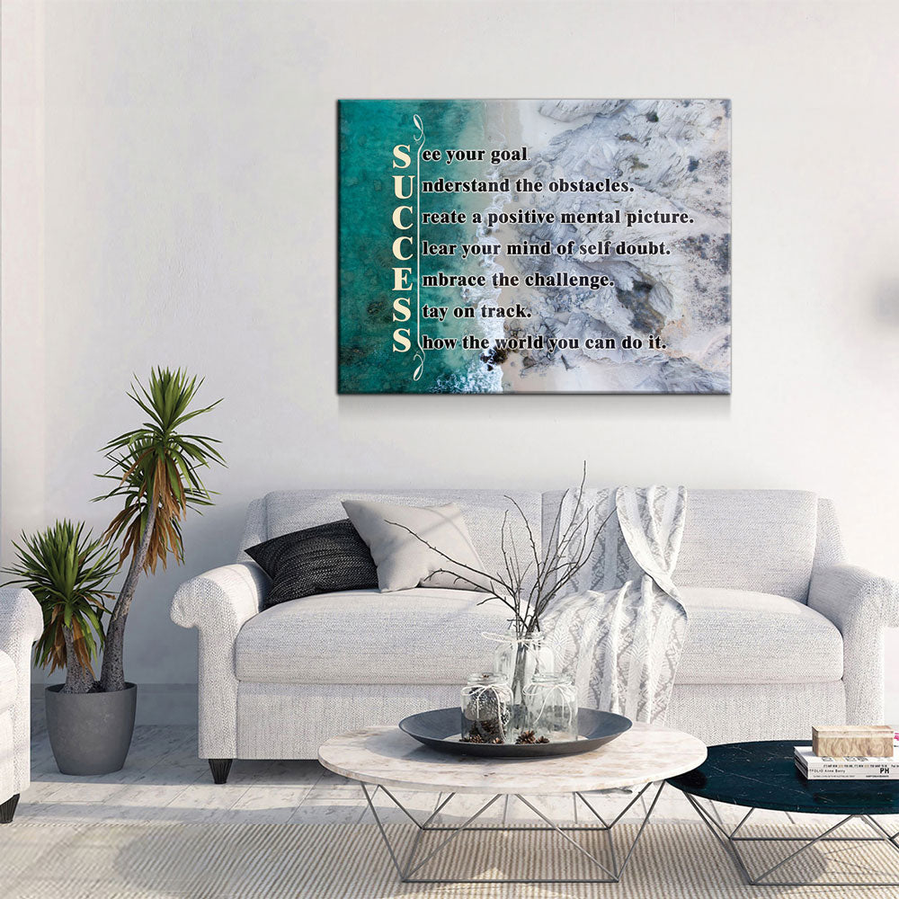 Success Motivational Canvas Wall Art