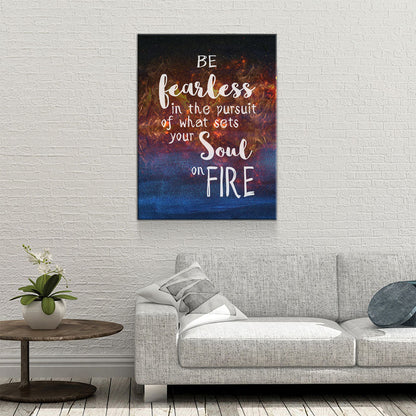 Be Fearless Motivational Canvas Wall Art