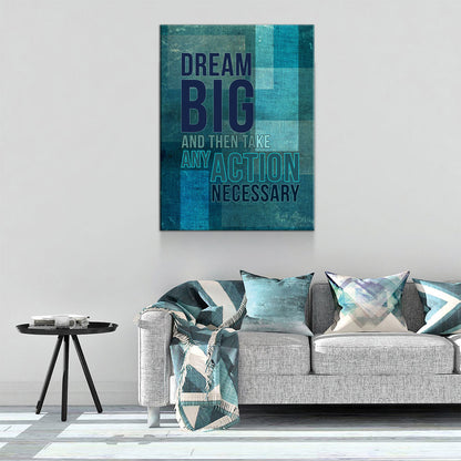 Dream Big Motivational Canvas Wall Art For Office Decor