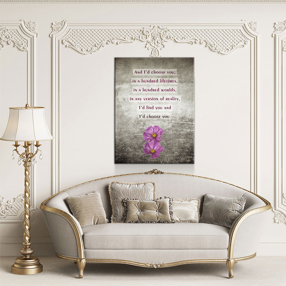 I'd Choose You In A Hundred Lifetimes Canvas Art