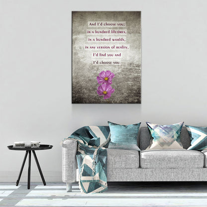 I'd Choose You In A Hundred Lifetimes Canvas Art