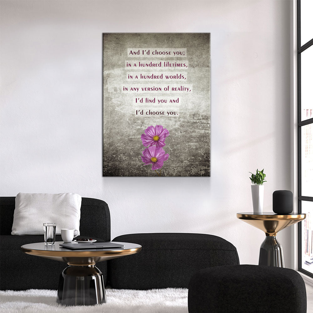 I'd Choose You In A Hundred Lifetimes Canvas Art