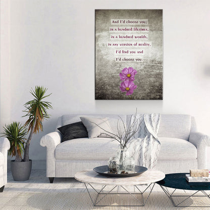 I'd Choose You In A Hundred Lifetimes Canvas Art