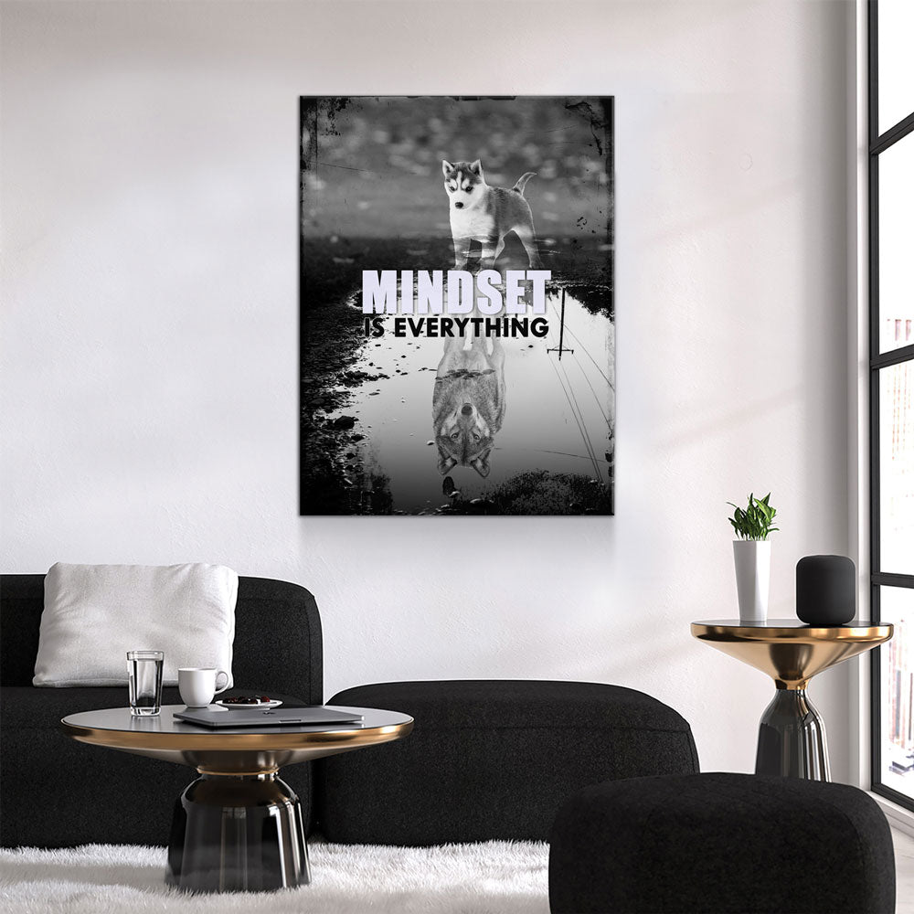 Mindset Is Everything Motivational Canvas Wall Art