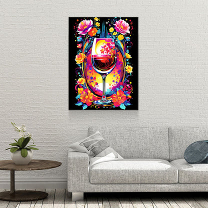 Smell The Flowers Canvas Wall Art, Abstract Floral Print