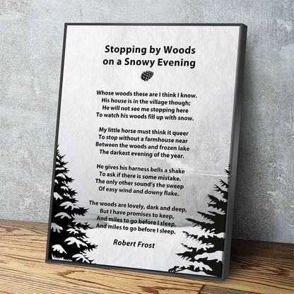 Stopping By Woods On A Snowy Evening Robert Frost canvas art