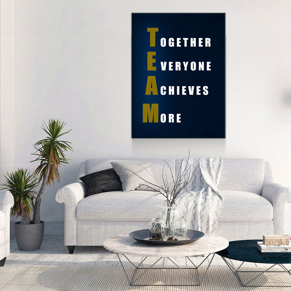 TEAM Together Everyone Achieves More Canvas Wall Art
