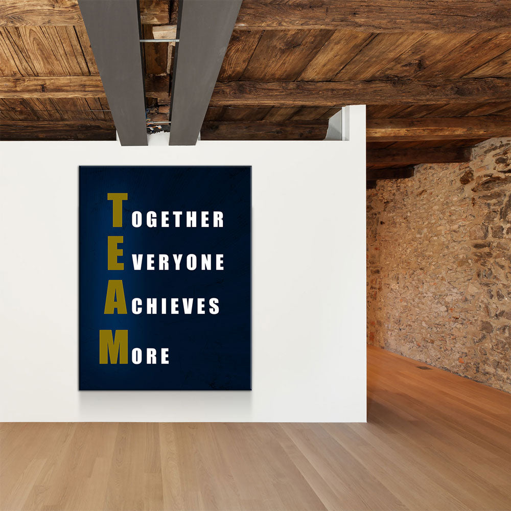 TEAM Together Everyone Achieves More Canvas Wall Art