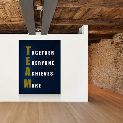 TEAM Together Everyone Achieves More Canvas Wall Art