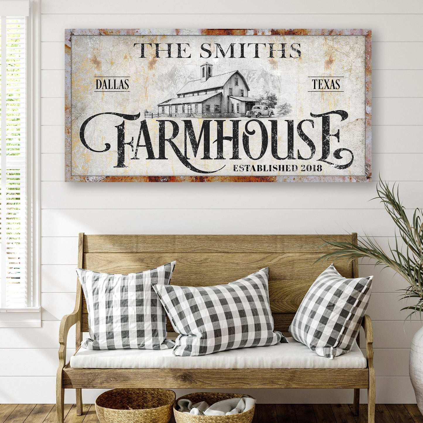 Rustic Vintage Farmhouse Canvas Wall Art