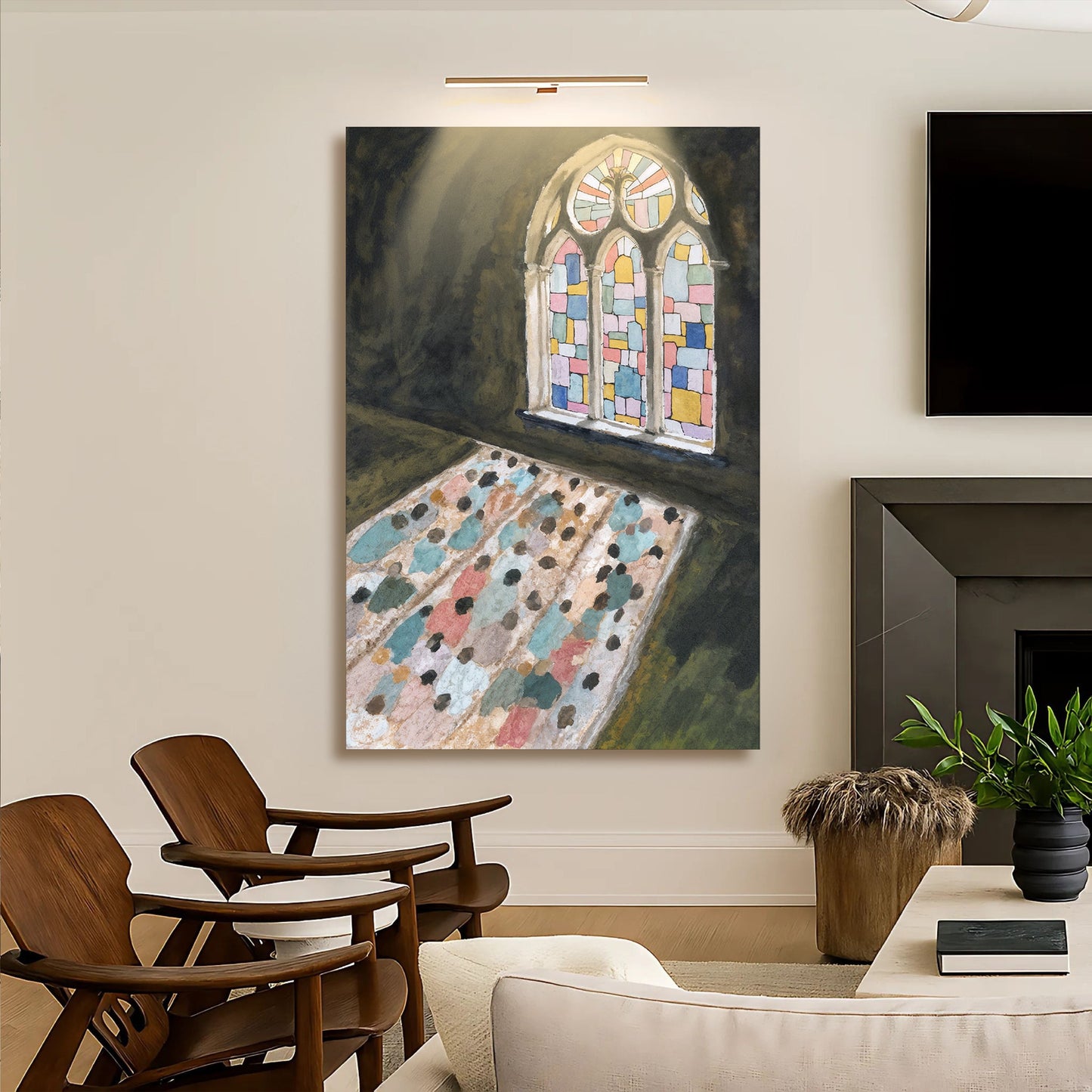 Sacred Reflection faith canvas wall art with contemplative spiritual imagery for devotional spaces