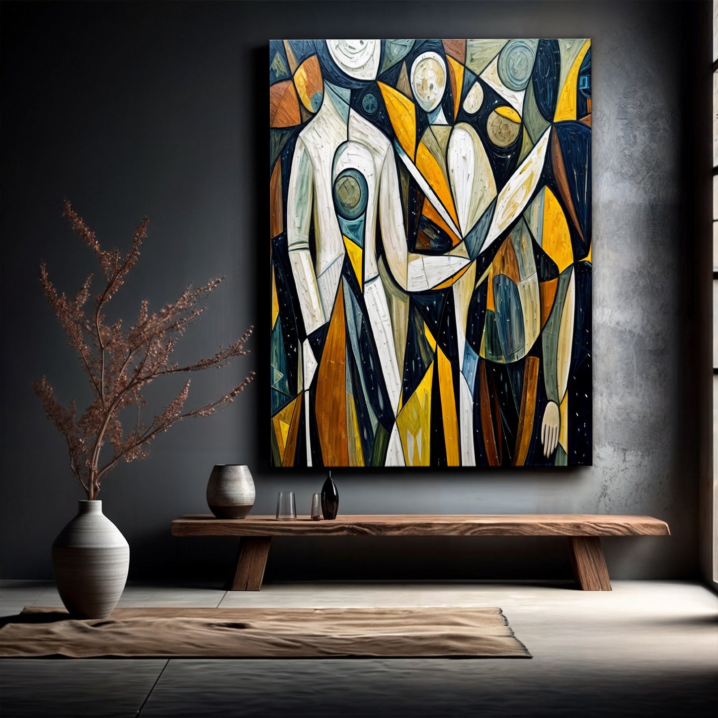 Abstract Human Connection Canvas Wall Art