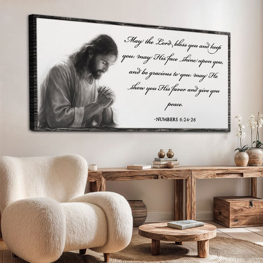 Numbers 6:24-26 Aaronic blessing scripture canvas wall art
