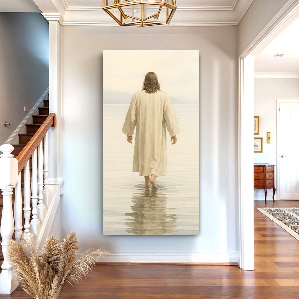 Reflections Faith canvas wall art VIII with peaceful Christian home decor design