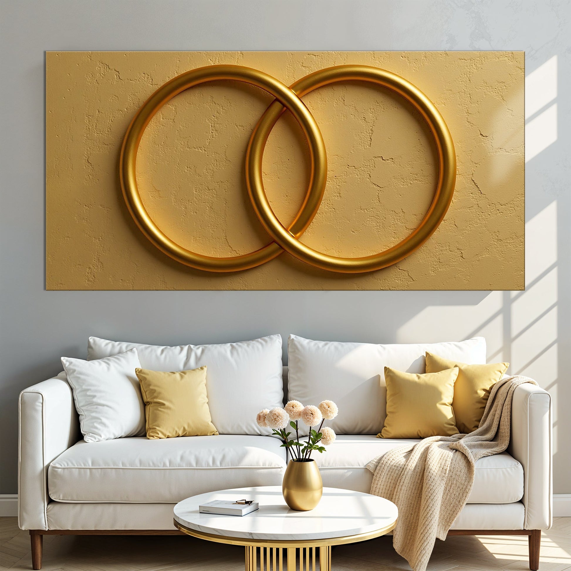 Sacred Union canvas wall art celebrating faith and the bond of marriage in warm romantic tones