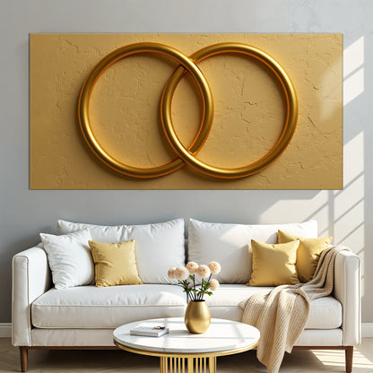 Sacred Union canvas wall art celebrating faith and the bond of marriage in warm romantic tones