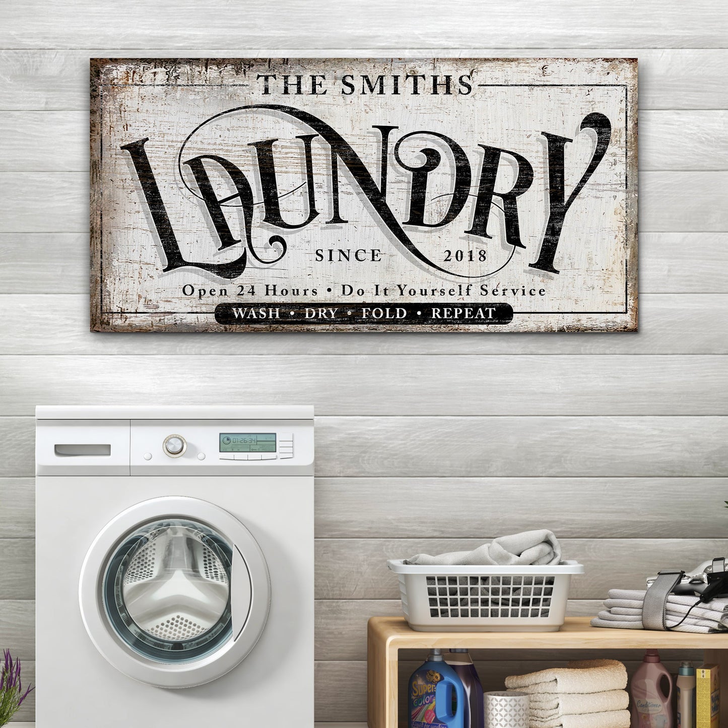 Laundry Room Canvas Art Sign