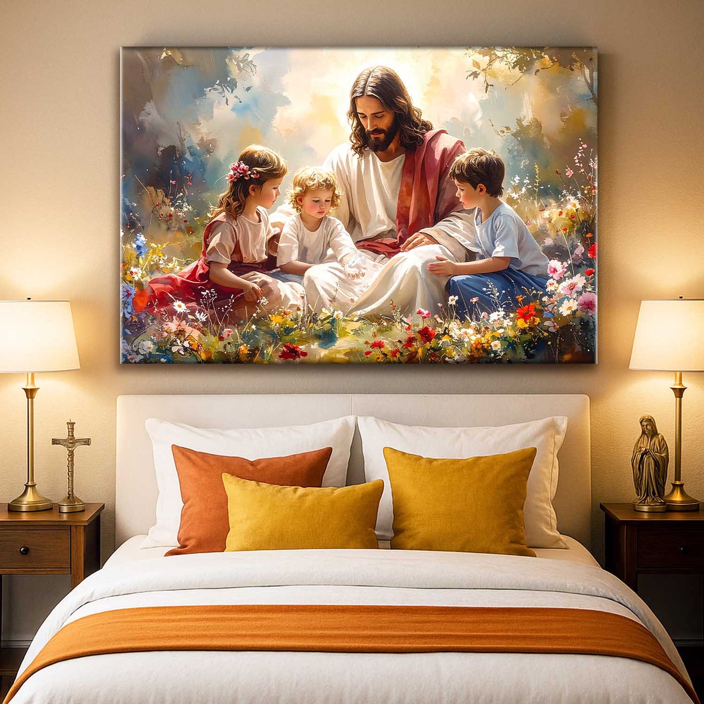 Jesus With Children Faith Canvas Art