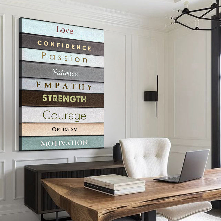 Shelf to Life motivational canvas wall sign with witty book-lover quote for library or reading nook