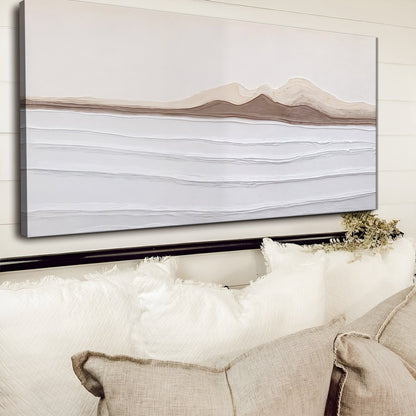 Earth tone abstract canvas wall art in warm neutral organic hues - oversized available