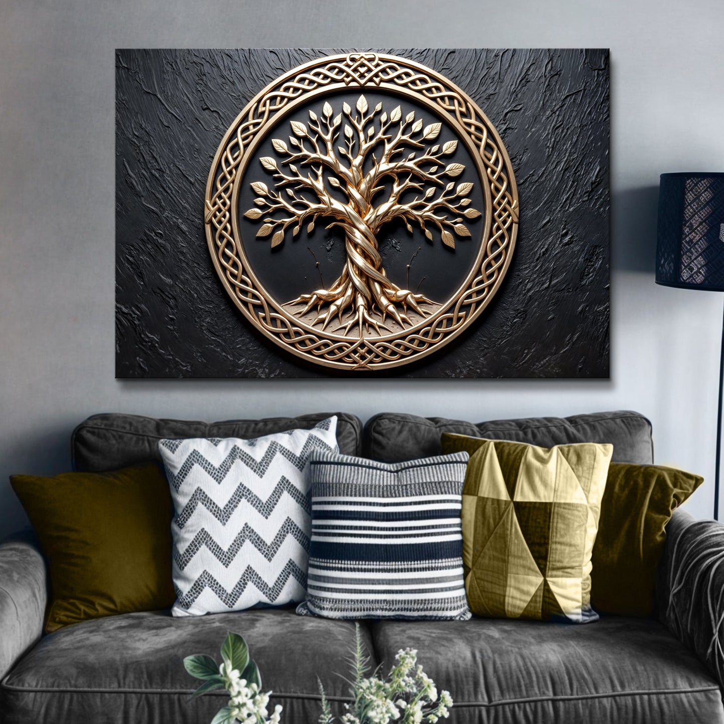 3D Celtic Tree of Life Canvas Wall Art V