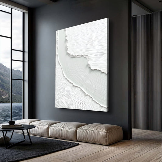 Abstract minimalist wave canvas wall art