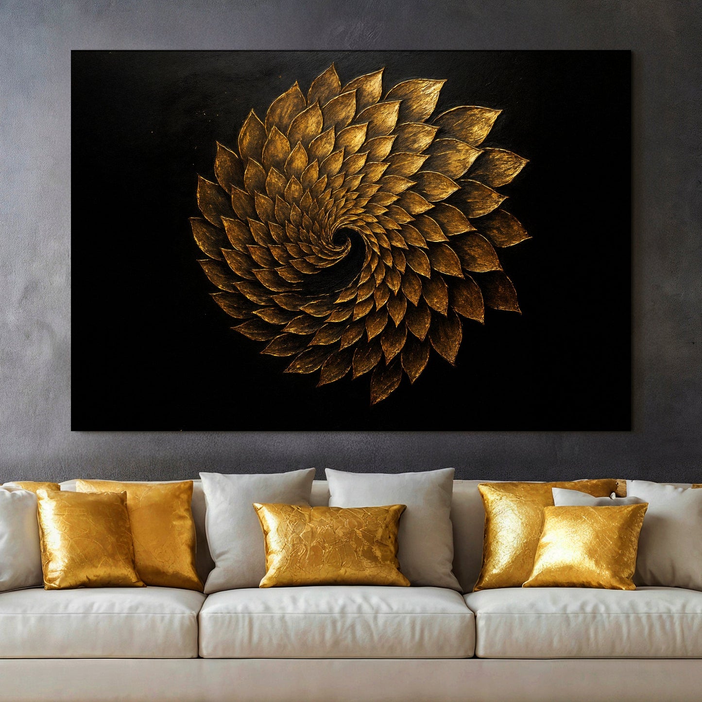 Winged harmony abstract canvas wall art with flowing wing motifs and serene palette
