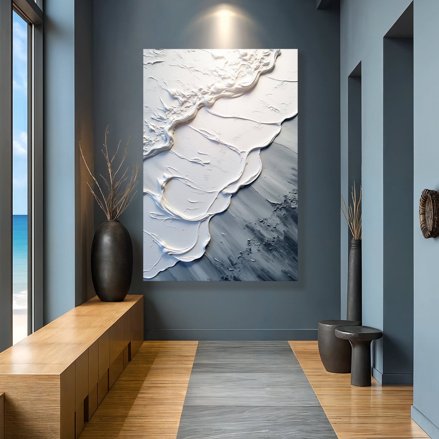 Abstract Minimalist Wave Canvas Wall Art III