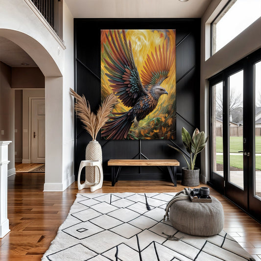 Flight of Fancy Bird Canvas Wall Art
