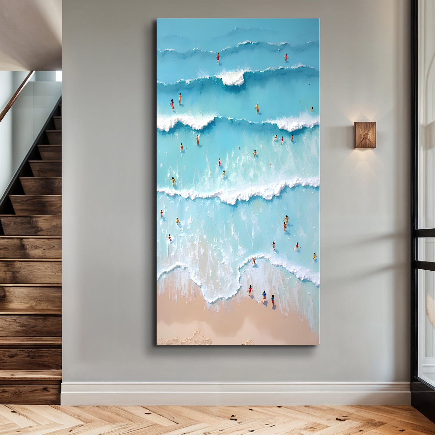 Beach Days coastal canvas wall art